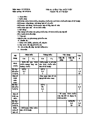 Giáo án Công nghệ 8 - Tiết 16 kKiểm tra một tiết phần vẽ kĩ thuật